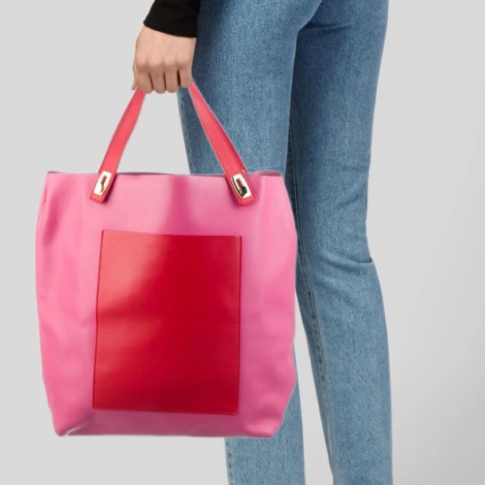 Authentic Balenciaga Tote Pink and Red Tote Bag